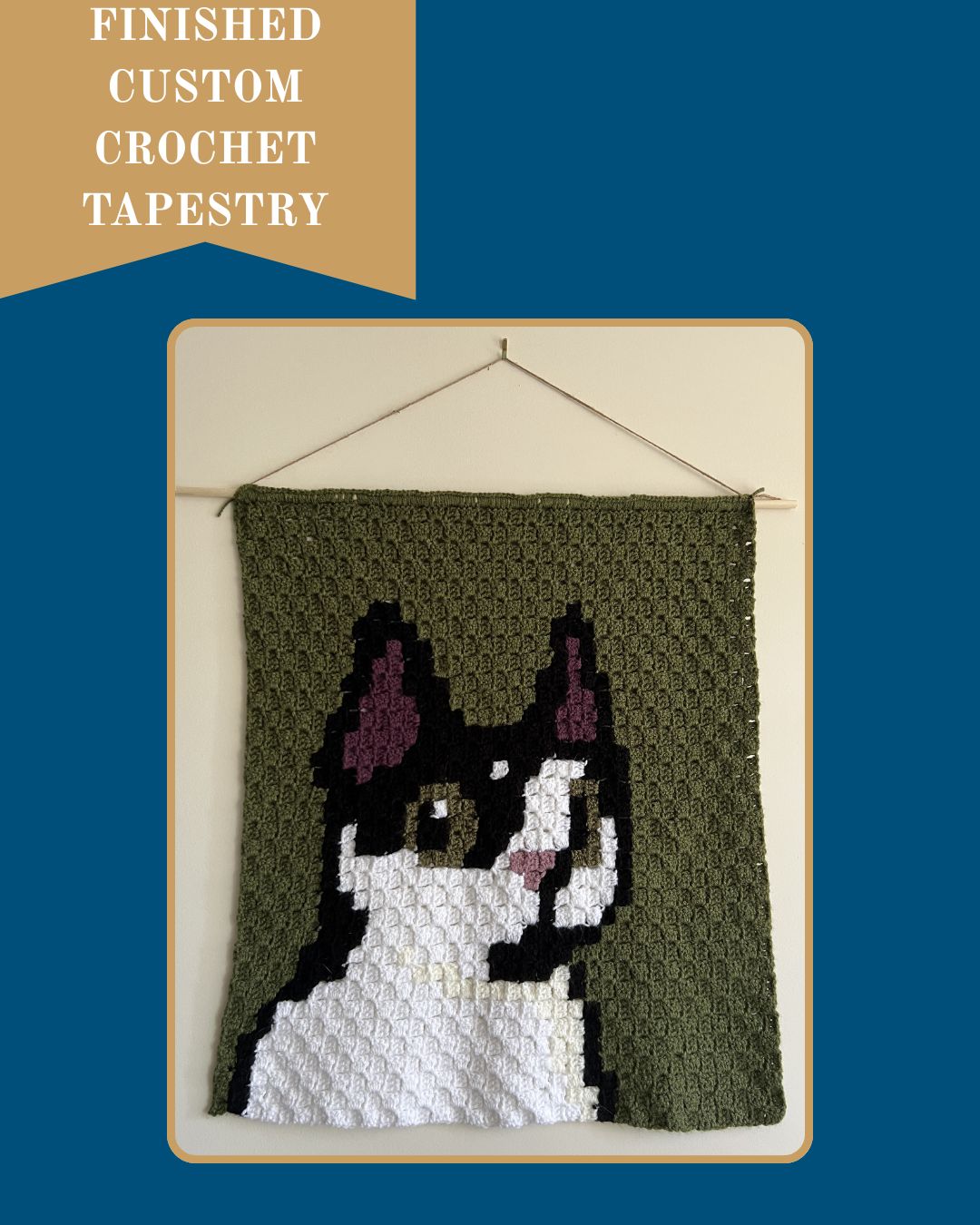 Custom Pixel Pet Crochet Tapestry