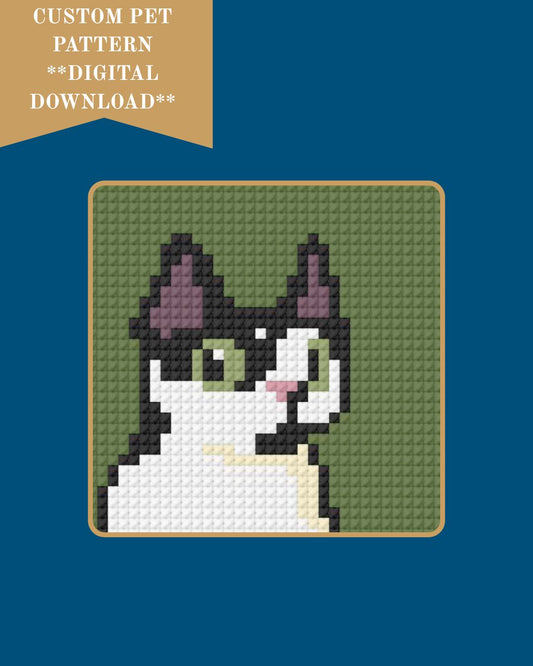 Custom Pixel Pet Cross Stitch Pattern (PDF ONLY)